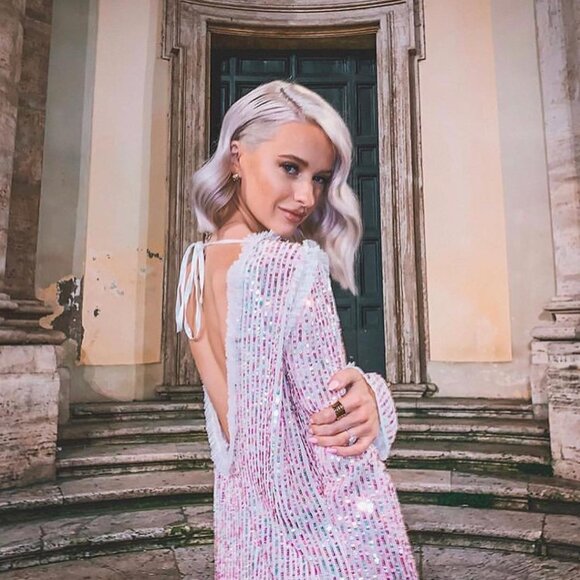 Needle & Thread Dresses & Skirts - NWT BHLDN Needle & Thread Shimmer Long Sleeve Mini Dress Sz XS